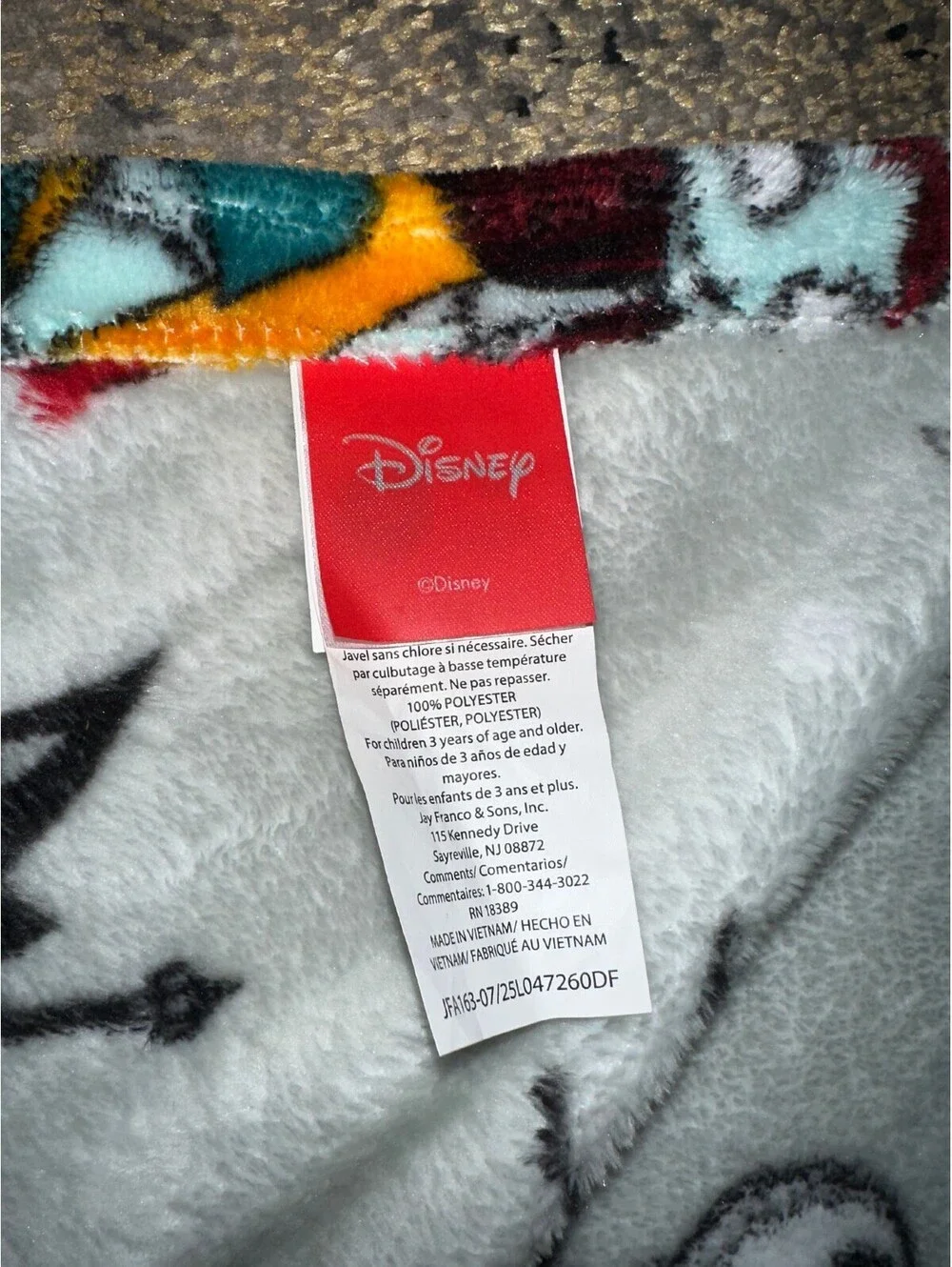 Nightmare Before Christmas Fleece Throw Blanket